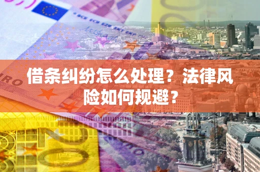济南借条纠纷怎么处理？法律风险如何规避？